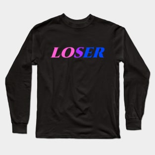 LOSER - Bisexual Flag Long Sleeve T-Shirt